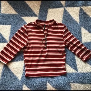 🍒Red striped crop top🍒SOLD